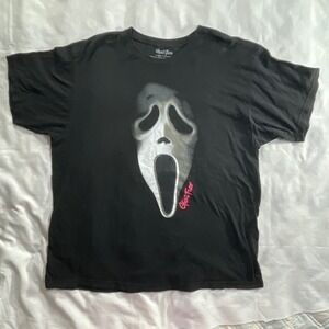 Ghost Face Scream Movie‎ Graphic Print Black T-Shirt Horror Fan Gift